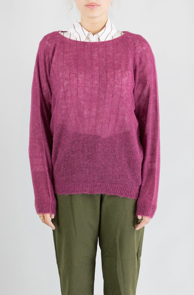 Maglia Nice Things Aubergine da Donna wkx048