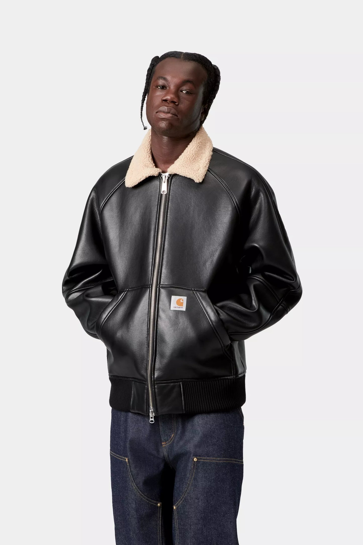 Giubbotto Carhartt Wip Black Natural da Uomo i035974 shepton