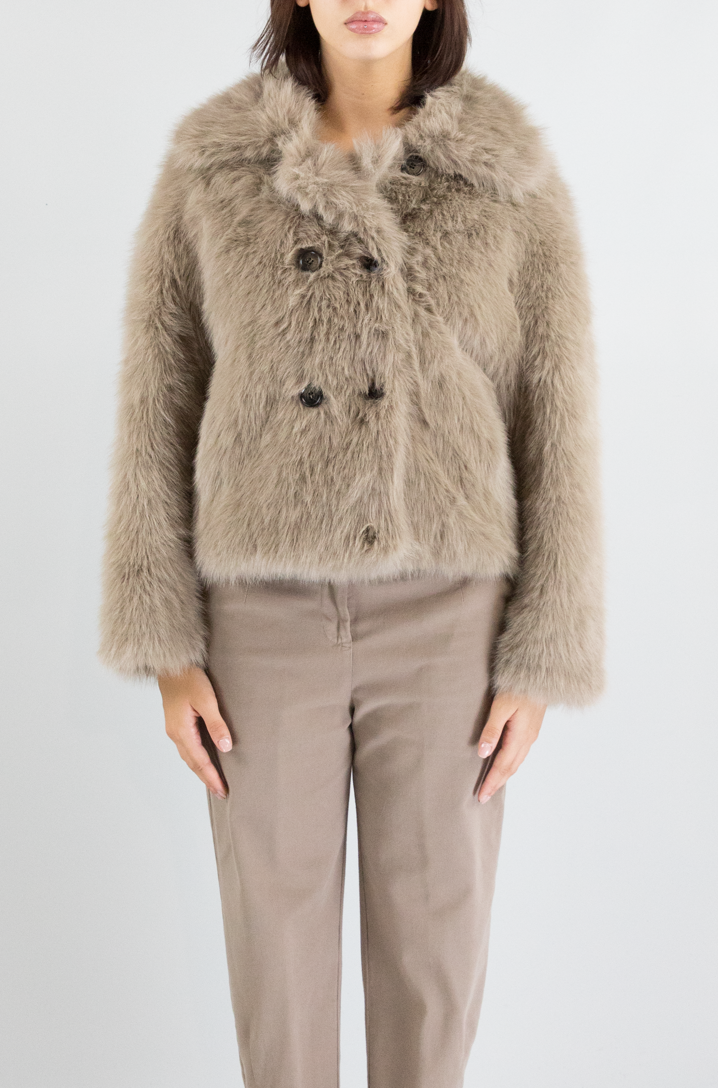 Cappotto Vicolo Beige da Donna tf0098