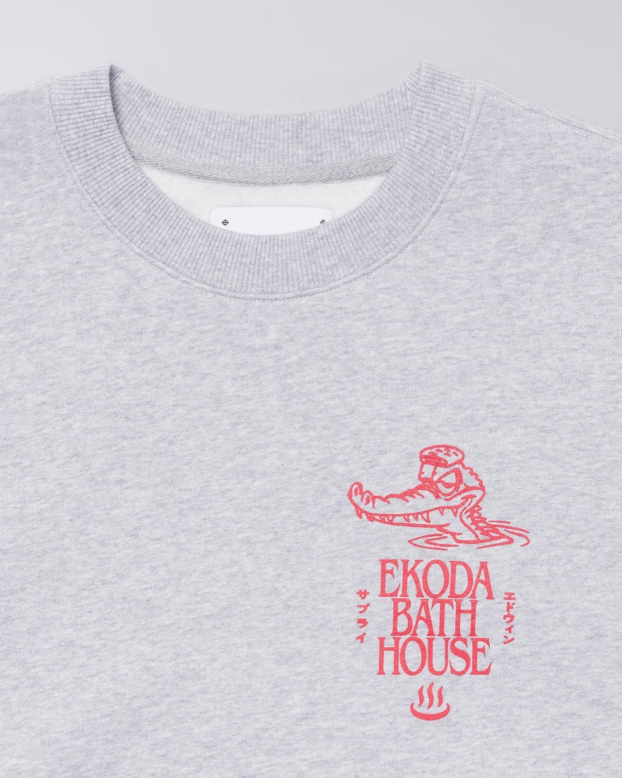 Felpa Edwin Grey Marl da Uomo i037413 ekoda bath sweater