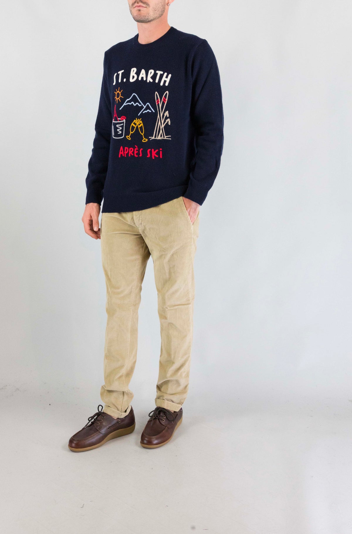 Maglia Mc2 Saint Barth 00226 Apres Ski Draw da Uomo heron