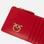 Portafogli Pinko Rosso Gold da Donna airone cardholder vitello seta