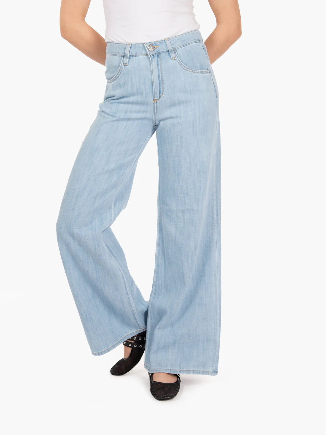 Jeans Shaft  Stone Bleached da Donna ep1d8jd51m7 five ob