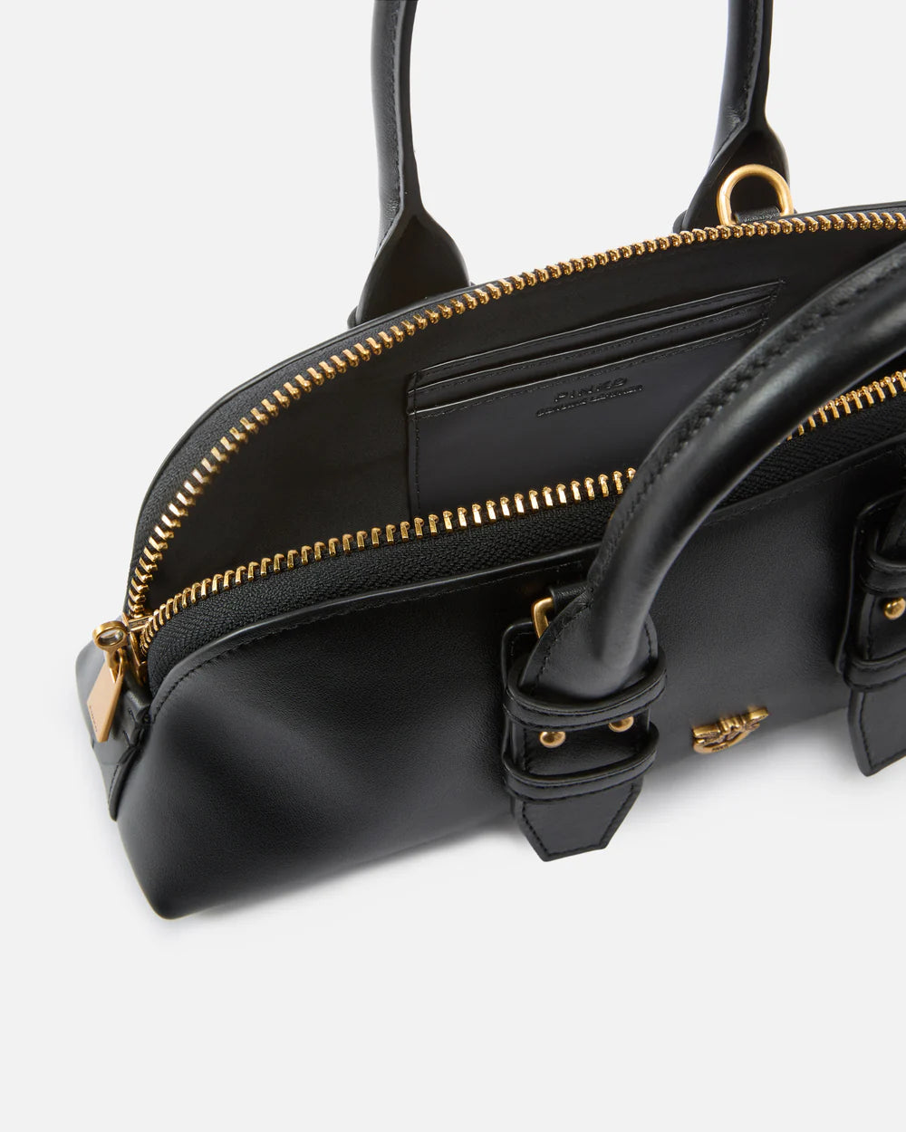 Borsa Pinko Nero da Donna bowling horizontal vitello morbido