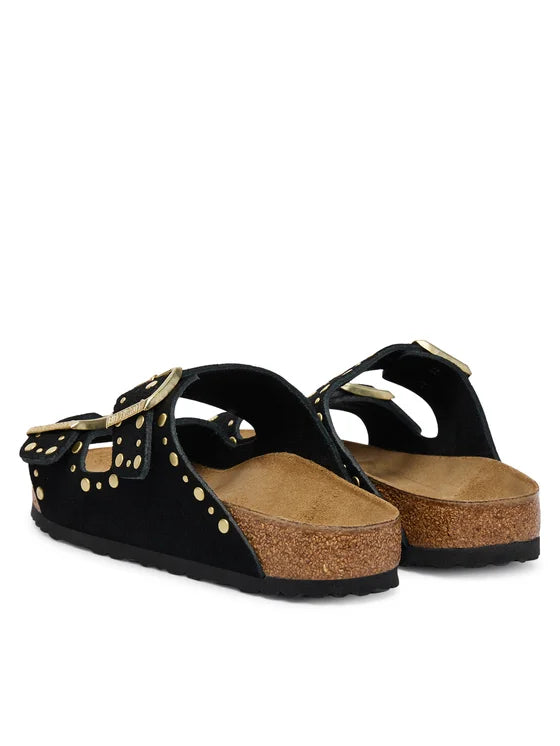 Scarpa Birkenstock Black da Donna 1030348 arizona rivet suede calz. S