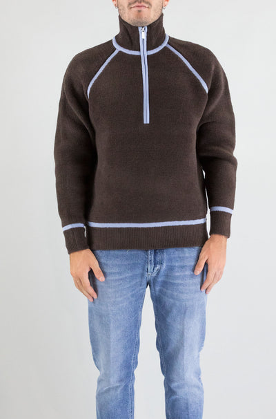 Maglia Drole De Monsieur Dark Brown da Uomo po182 wo035 camionneur laine