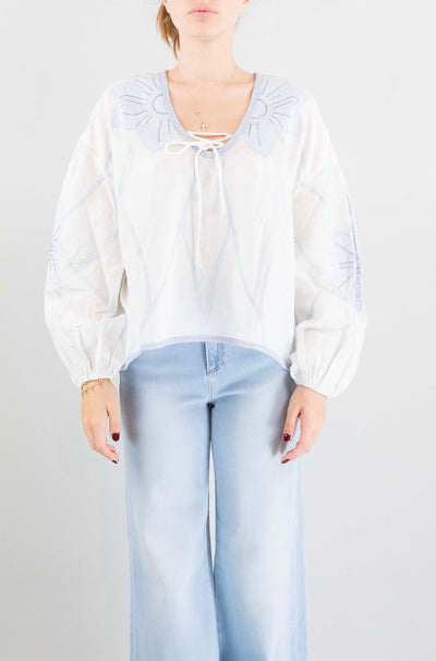 Top Scarlett Poppies Simply White da Donna vedanash