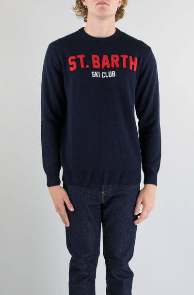 Maglia Mc2 Saint Barth Sb 61 Patch da Uomo heron