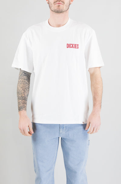 T-Shirt Dickies White da Uomo slacks rally ss tee