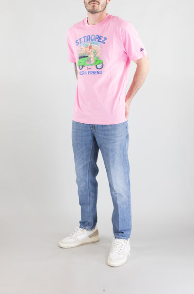 T-Shirt Mc2 Saint Barth St Tropez Vespa da Uomo t-shirt man