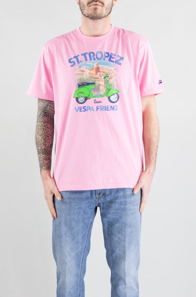 T-Shirt Mc2 Saint Barth St Tropez Vespa da Uomo t-shirt man