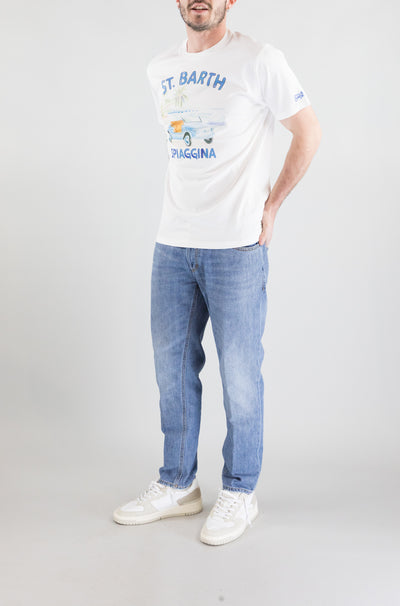 T-Shirt Mc2 Saint Barth 02648h Spiaggina da Uomo t-shirt man