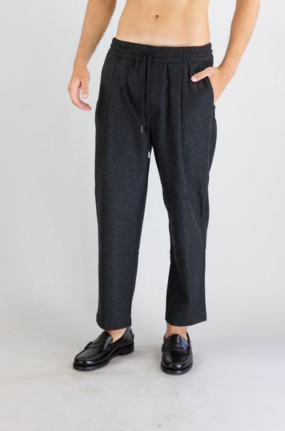 Pantalone Drole De Monsieur Dark Grey da Uomo cropped flanelle bp167 wv008