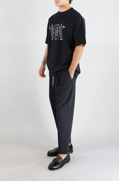 T-Shirt Drole De Monsieur Black da Uomo room service ts265