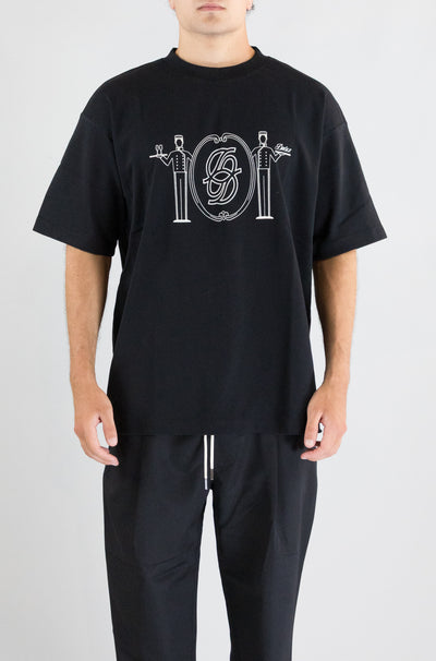 T-Shirt Drole De Monsieur Black da Uomo room service ts265