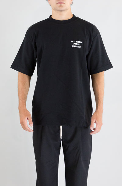 T-Shirt Drole De Monsieur Black da Uomo t-shirt slogan jt183