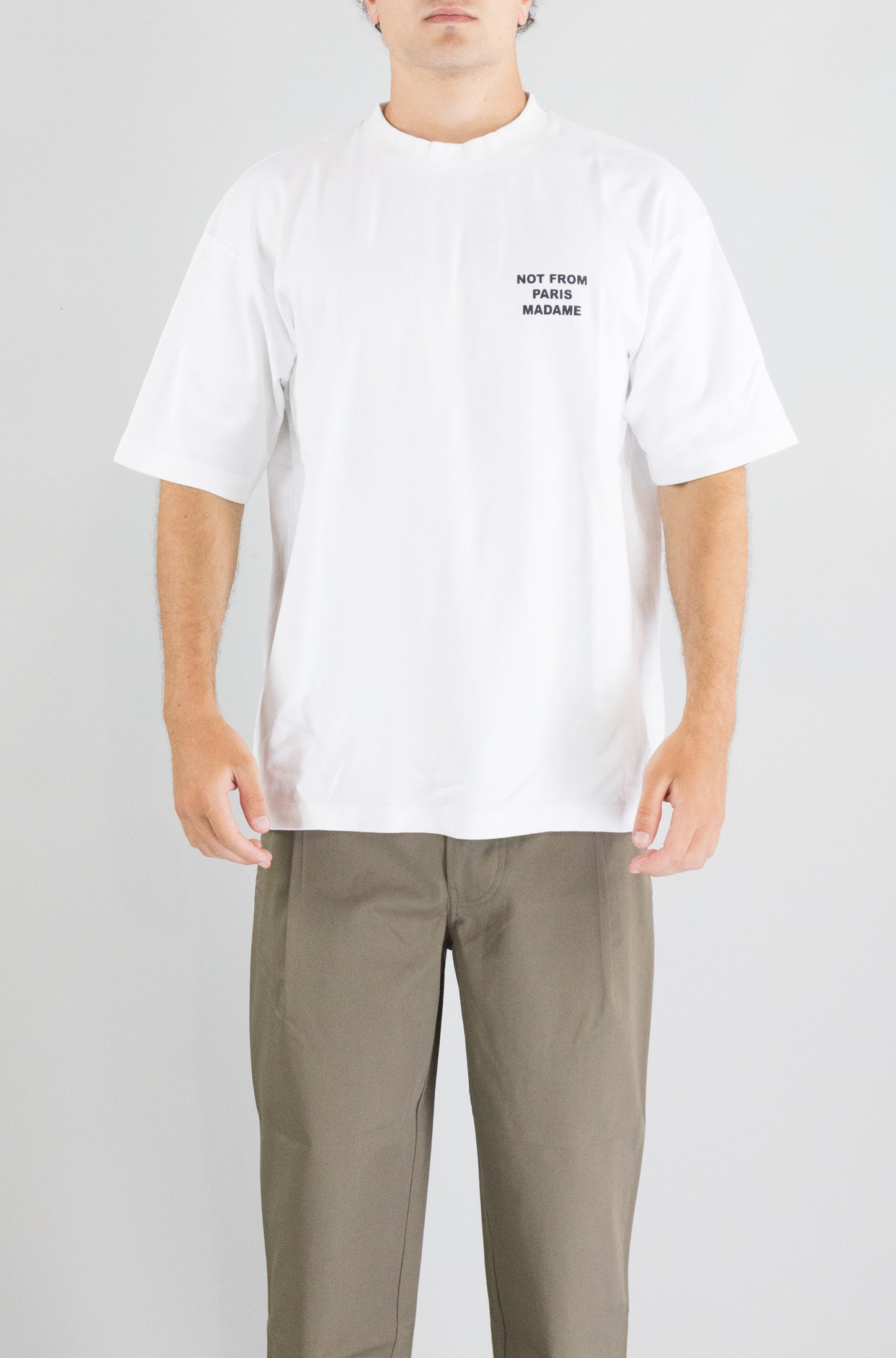 T-Shirt Drole De Monsieur White da Uomo t-shirt slogan jt183