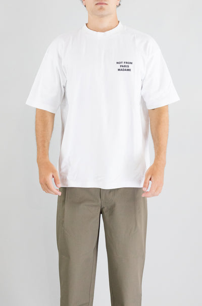T-Shirt Drole De Monsieur White da Uomo t-shirt slogan jt183