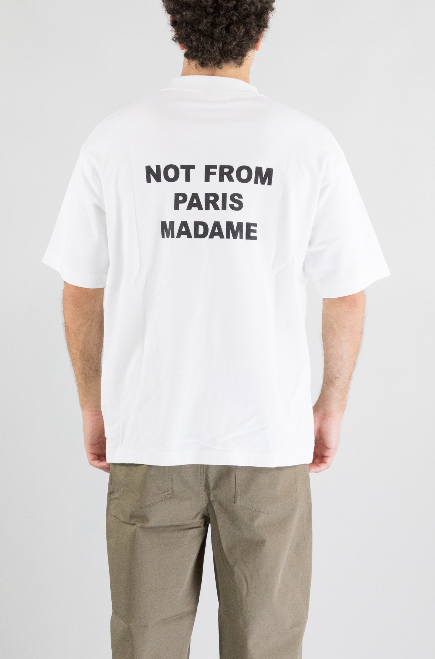 T-Shirt Drole De Monsieur White da Uomo t-shirt slogan jt183