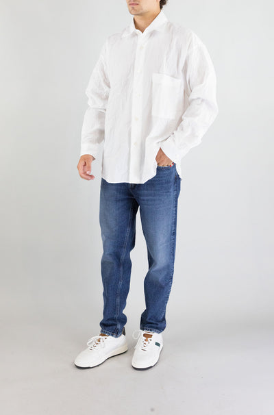 Camicia Amish Bianco da Uomo amu108cn41xxxx c0069
