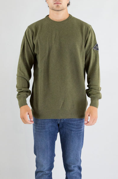 Felpa Roy Roger’S Army Green da Uomo rru502cn04xxxx cc085