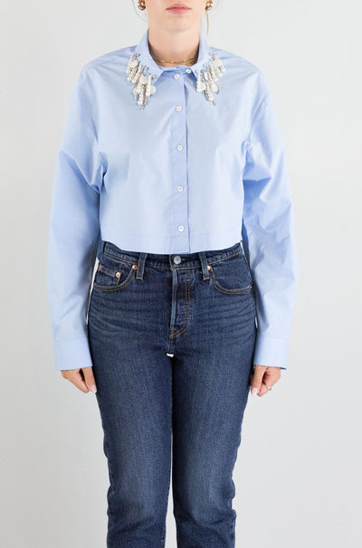 Camicia Pinko Celeste da Donna caffellatte