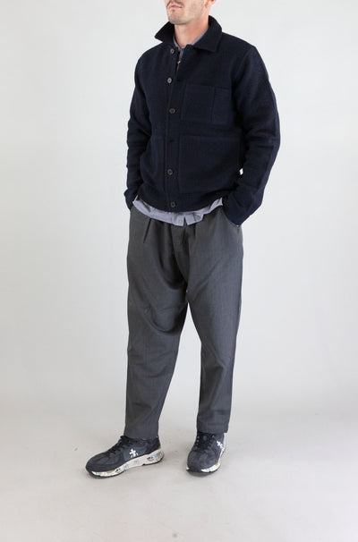 Felpa Universal Work Navy da Uomo 00021 wool fleece uniform jacket