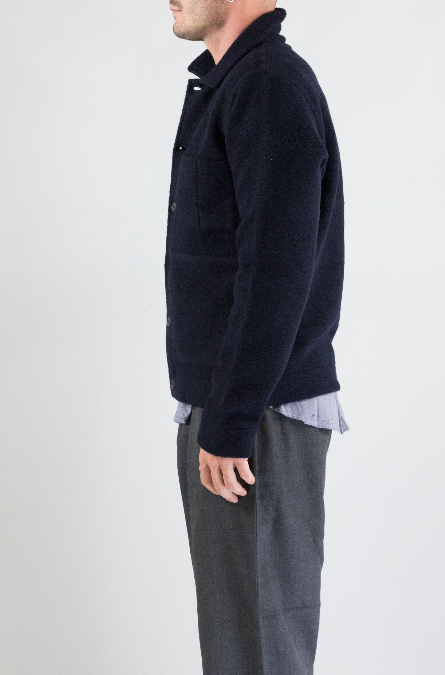 Felpa Universal Work Navy da Uomo 00021 wool fleece uniform jacket