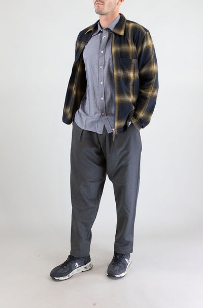 Camicia Universal Work Navy da Uomo 33172 canyon check zip shirt