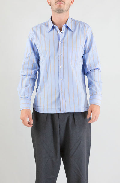 Camicia Universal Work Blue da Uomo 33556 pop stripe four lazy day shirt