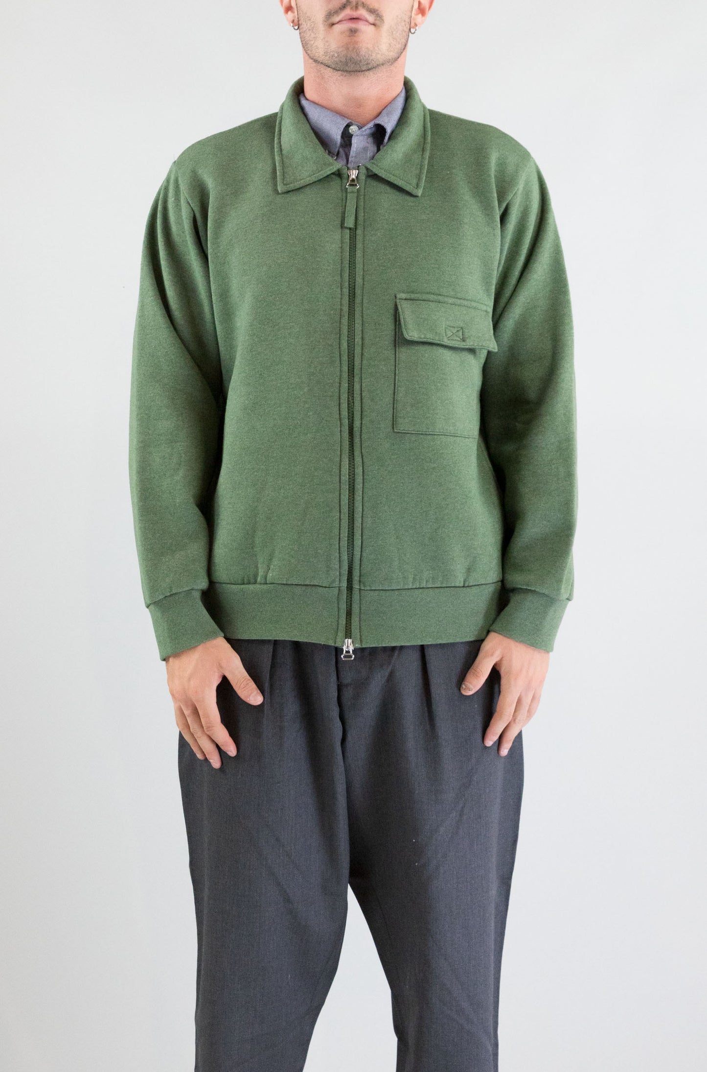 Felpa Universal Work Green da Uomo 33610 rec cot blend jersey tyler jacket