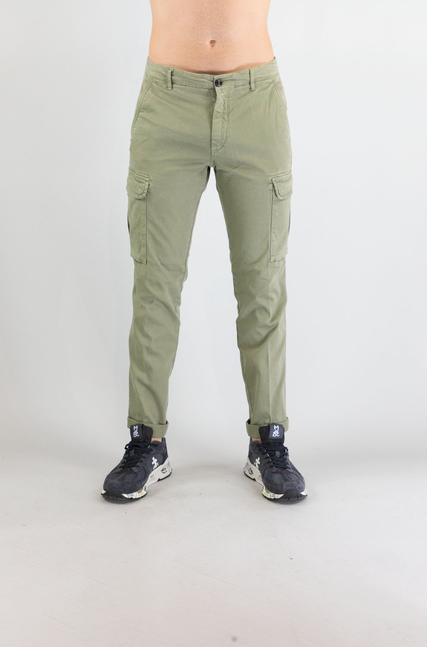 Pantalone 40weft Verde Salvia da Uomo aiko 2374 53702