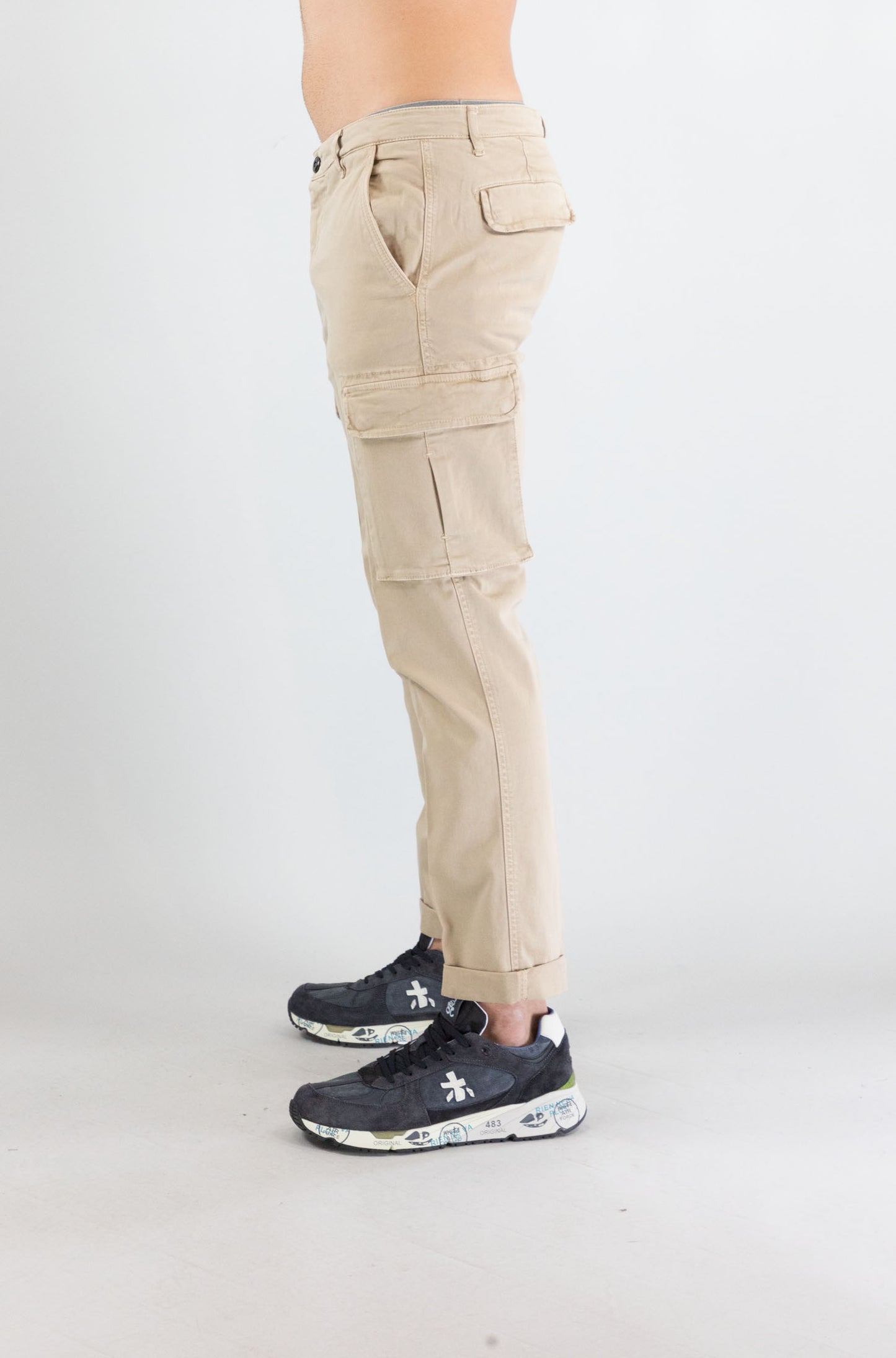 Pantalone 40weft Beige Oxford da Uomo aiko 2374 53702