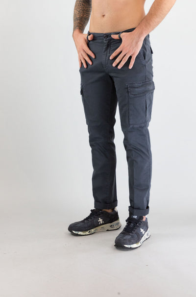 Pantalone 40weft Nero Slavato da Uomo aiko 2374 53702