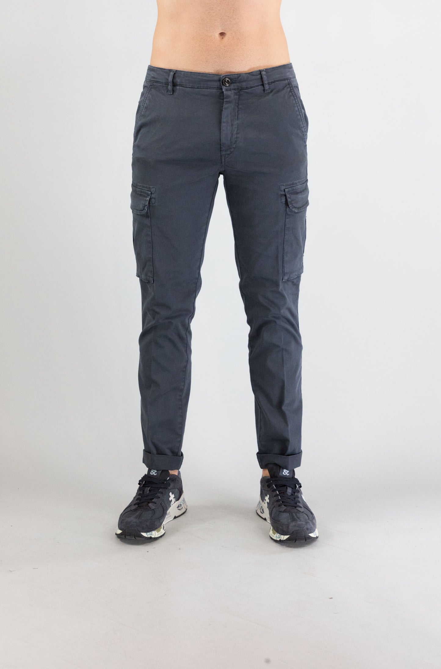 Pantalone 40weft Nero Slavato da Uomo aiko 2374 53702