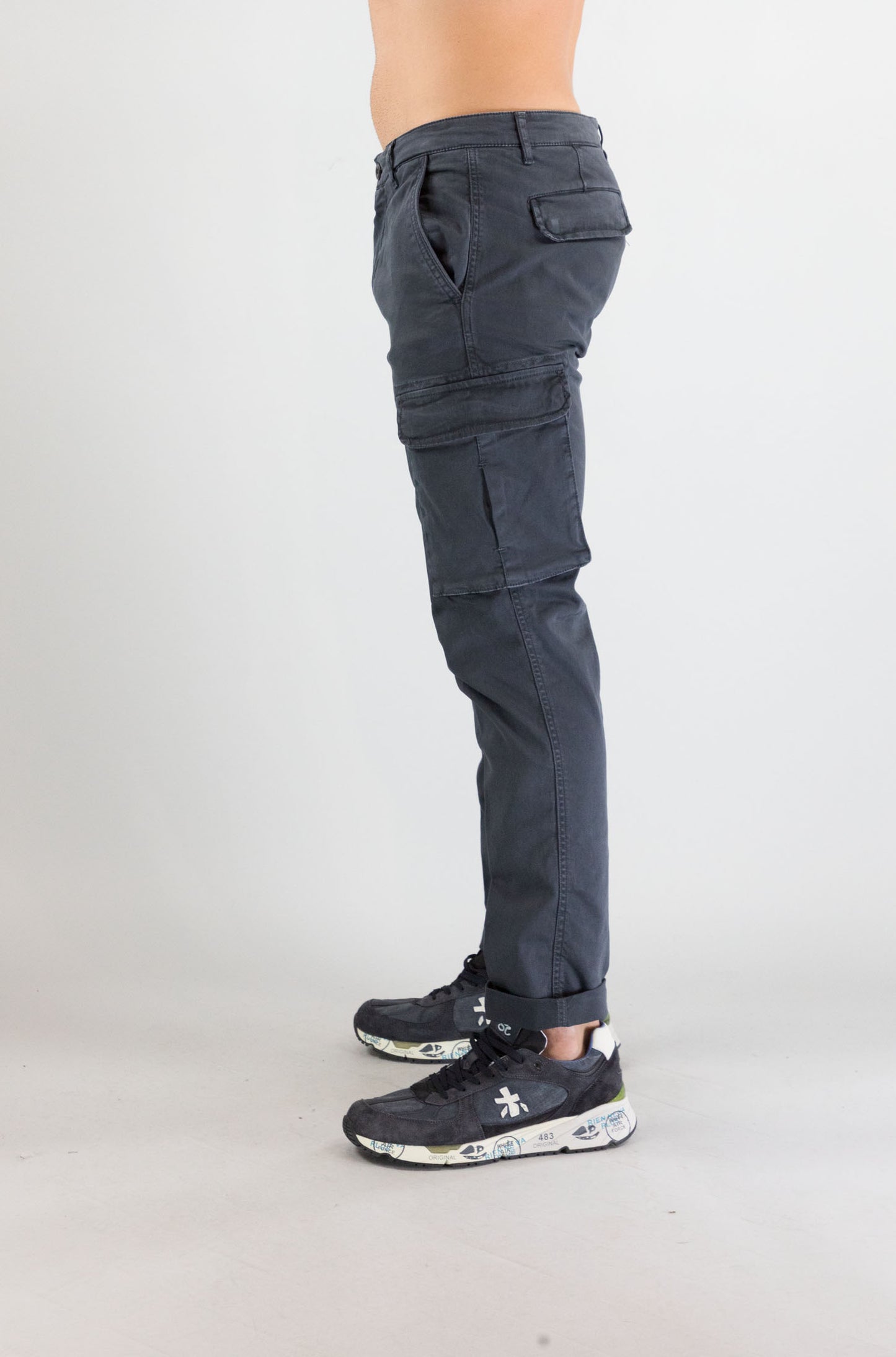 Pantalone 40weft Nero Slavato da Uomo aiko 2374 53702