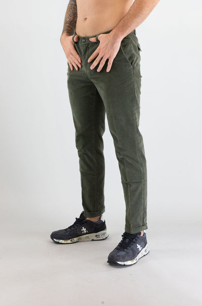 Pantalone 40weft Verde Militare da Uomo brand 2424 56645