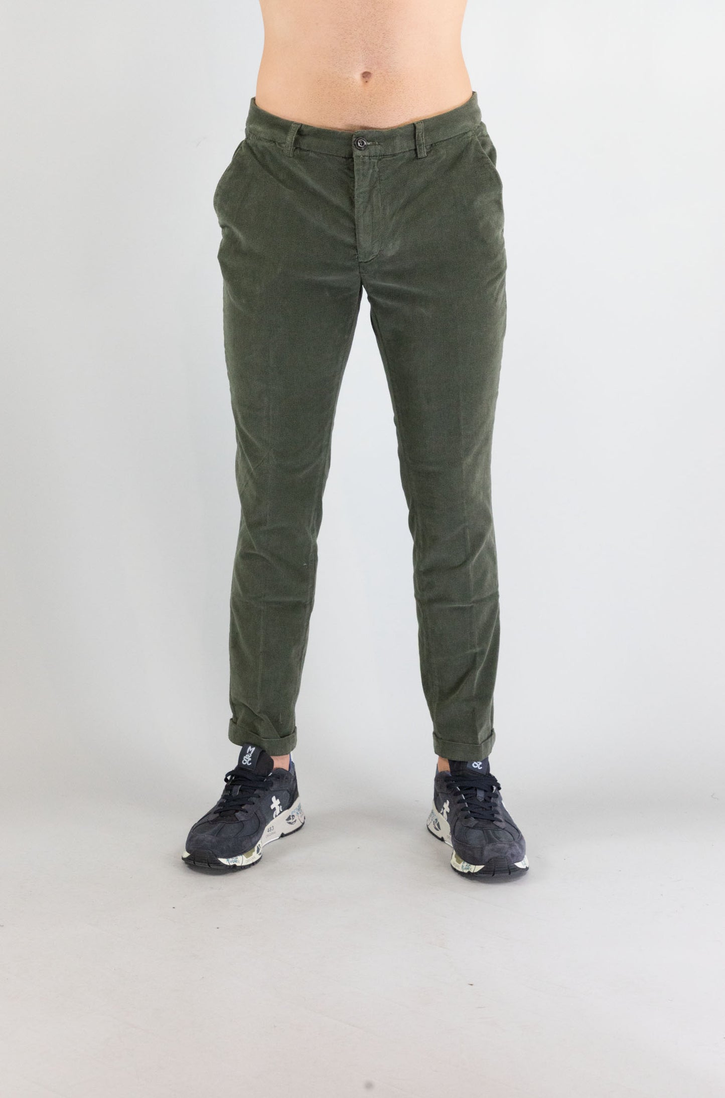 Pantalone 40weft Verde Militare da Uomo brand 2424 56645