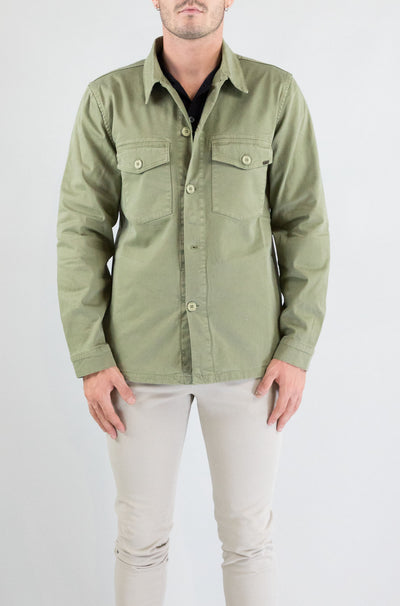 Camicia 40weft Verde Salvia da Uomo overshirt smile 2376