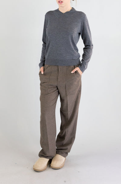 Maglia Nice Things Grigio Melange da Donna wkv048