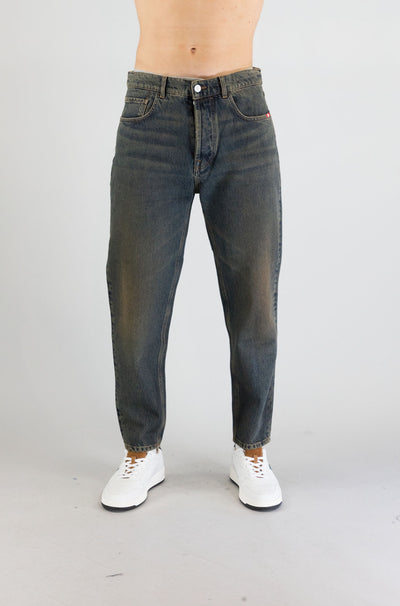 Jeans Amish Green Dirty da Uomo AMU001D4363008