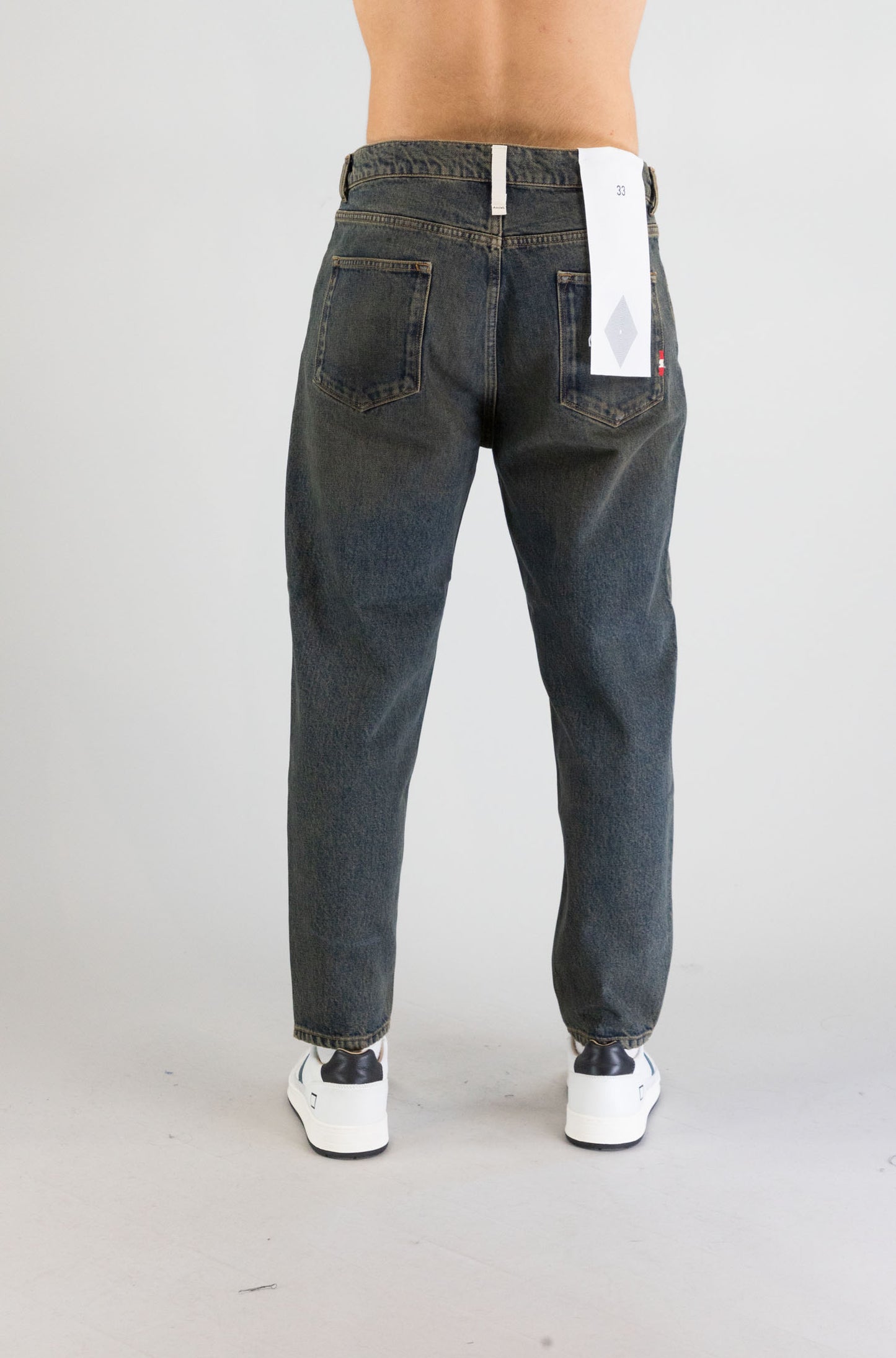 Jeans Amish Green Dirty da Uomo AMU001D4363008