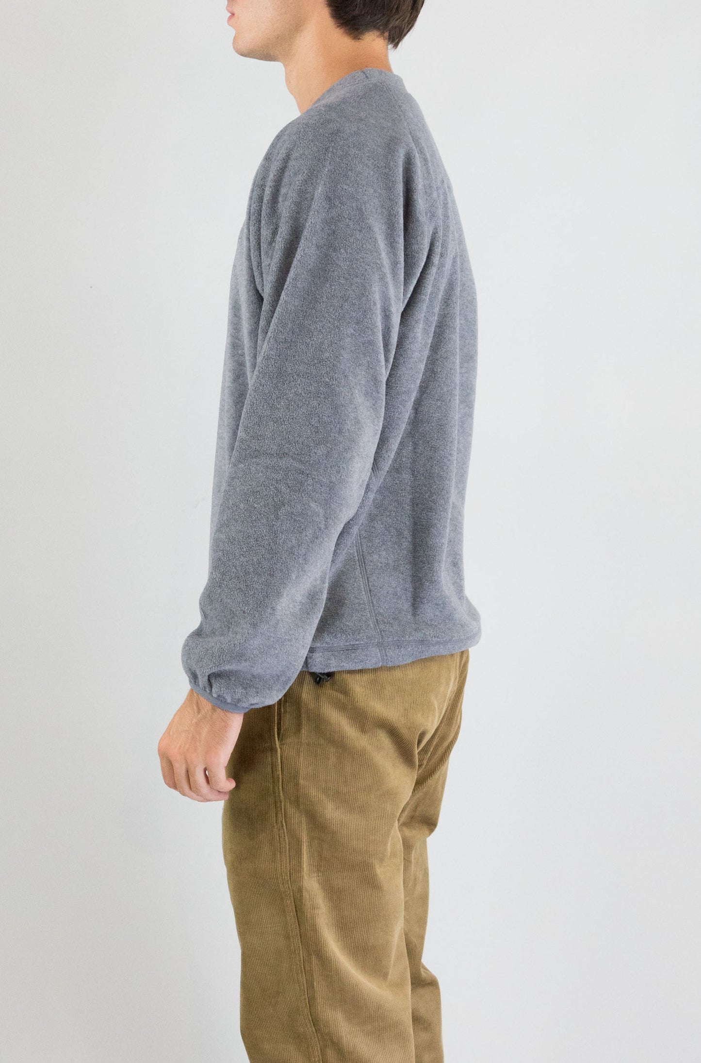 Felpa Gramicci Heater Grey da Uomo g5fu j055 thermal fleece crew
