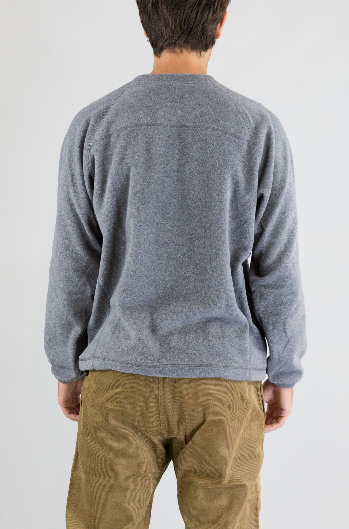 Felpa Gramicci Heater Grey da Uomo g5fu j055 thermal fleece crew