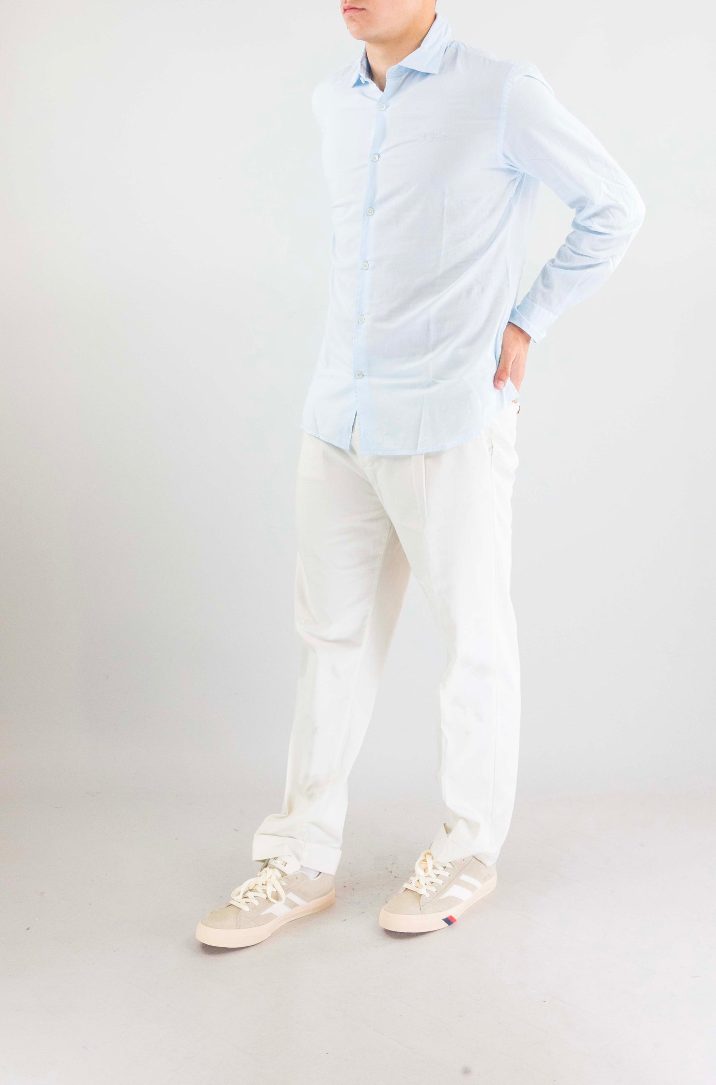 Camicia Mc2 Saint Barth Light Blue da Uomo chemise ice