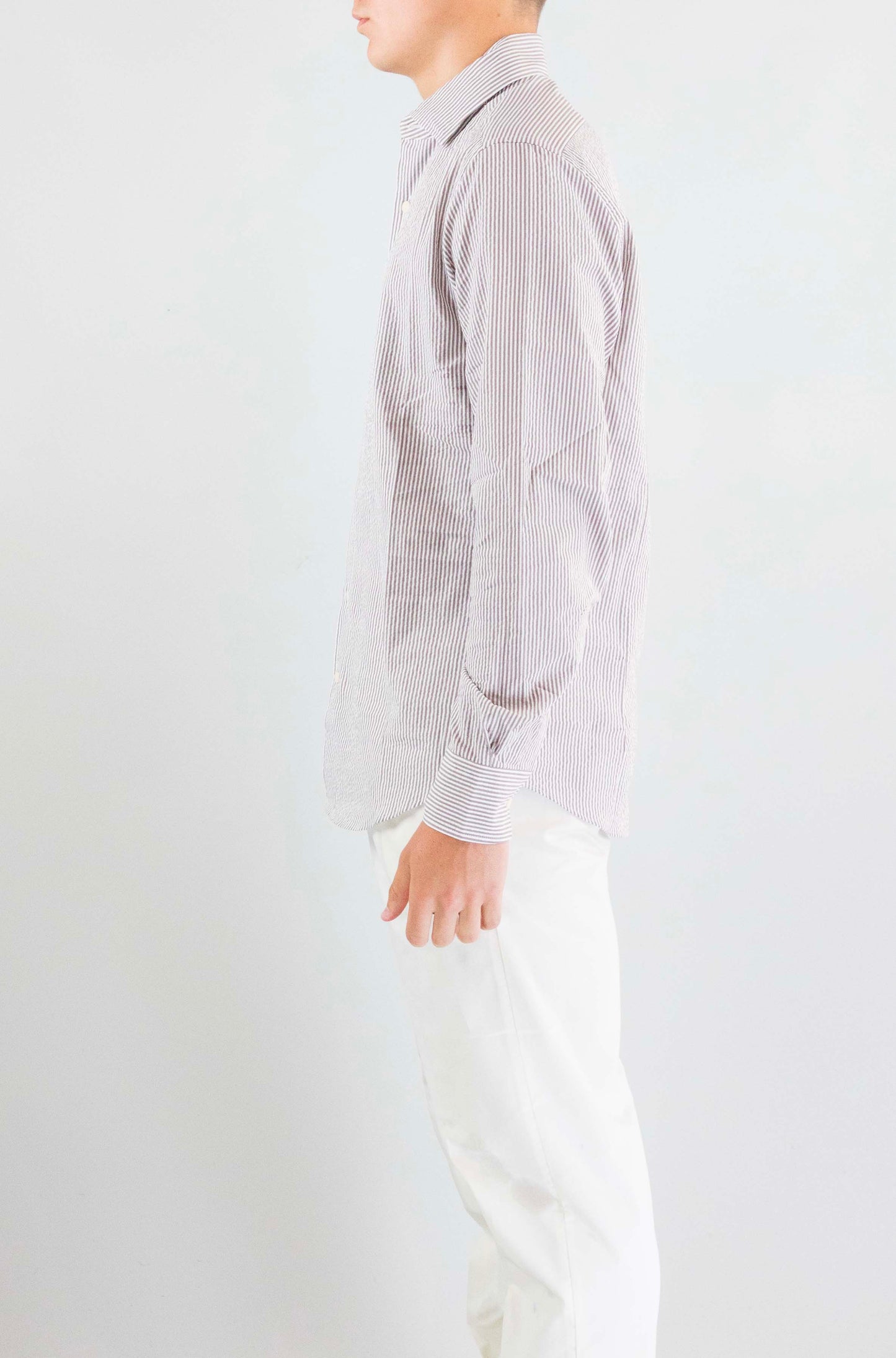 Camicia Mc2 Saint Barth 08061 Stripes da Uomo pamplona seersucker