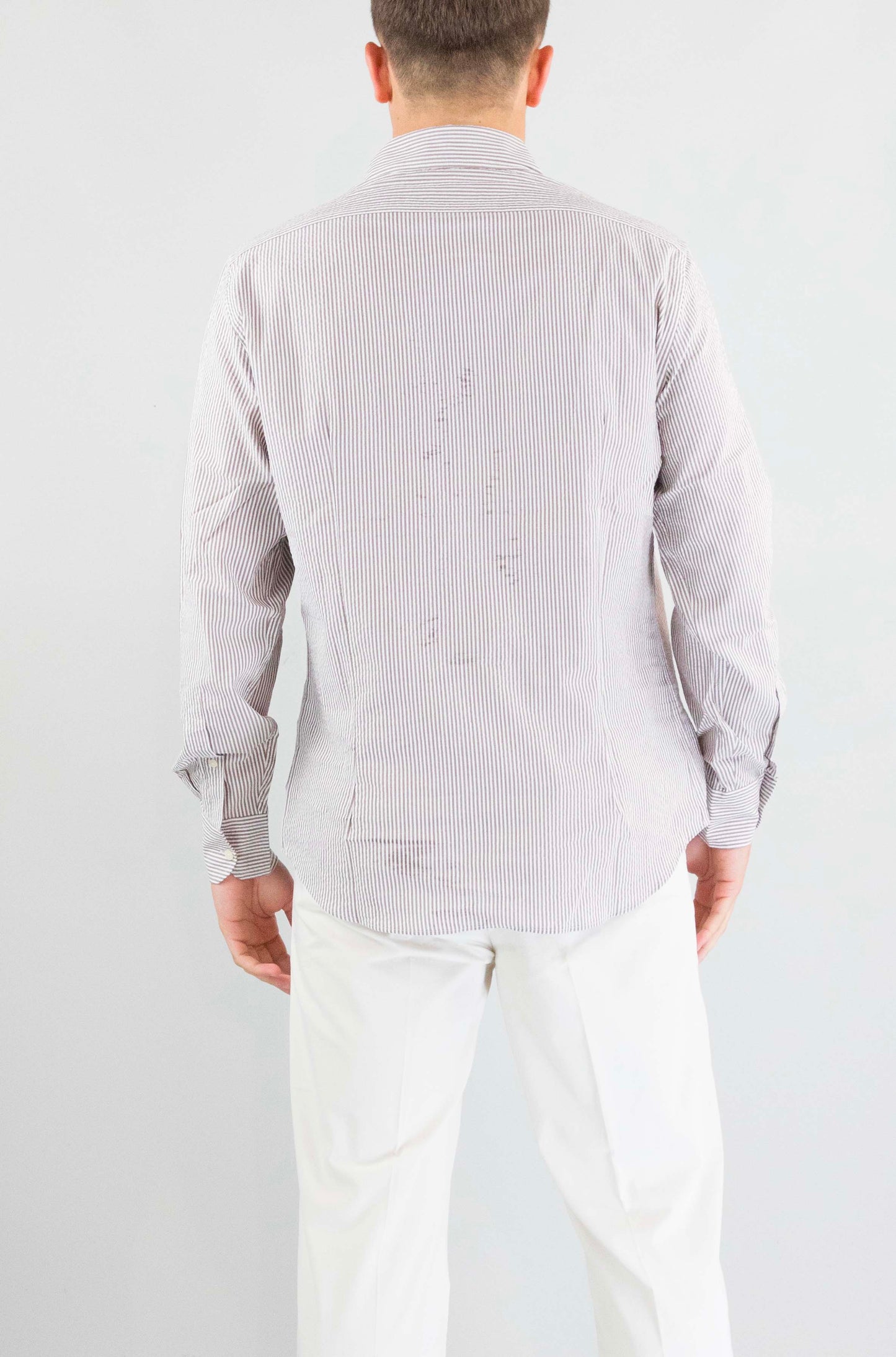 Camicia Mc2 Saint Barth 08061 Stripes da Uomo pamplona seersucker