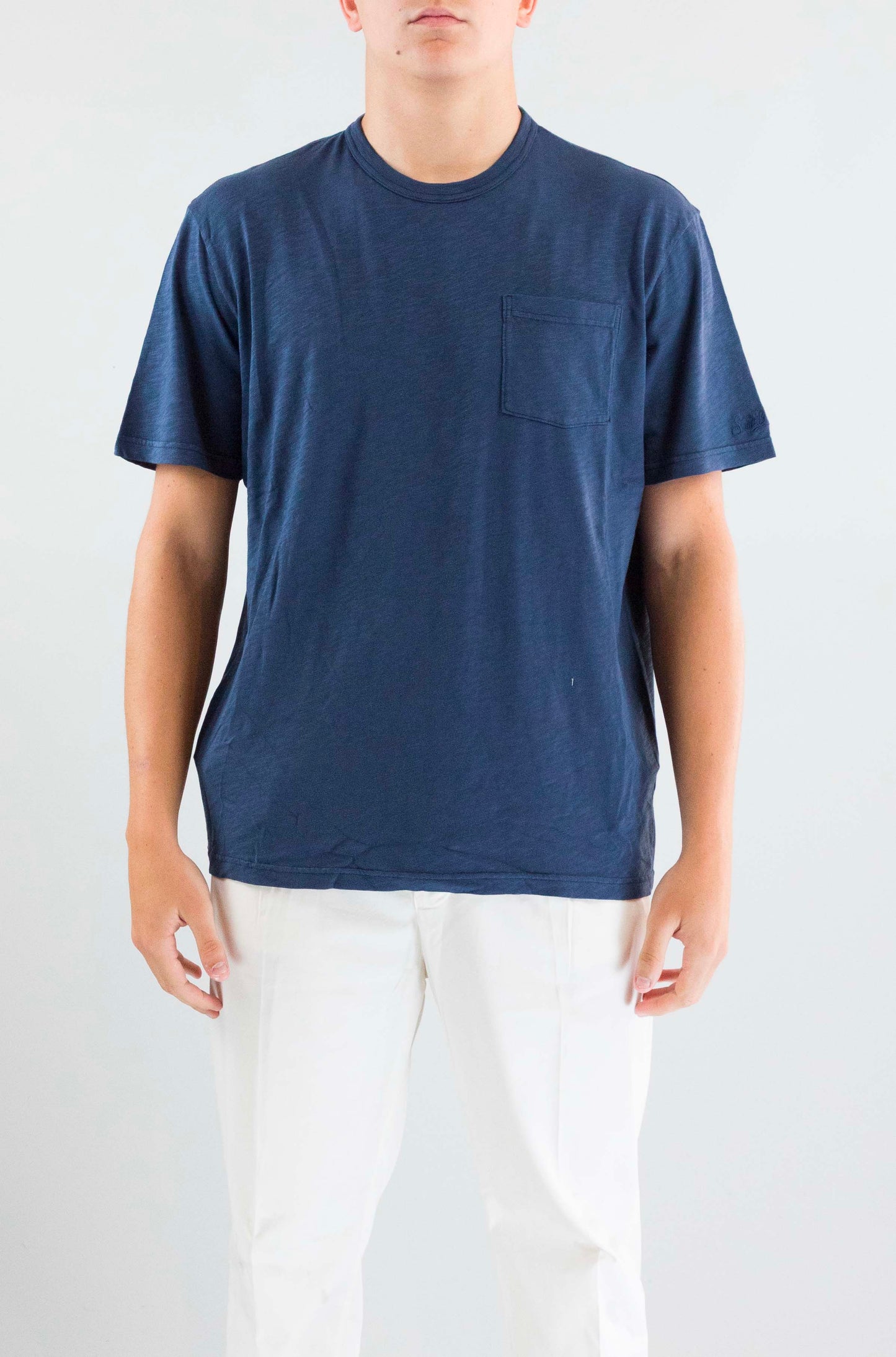 T-Shirt Mc2 Saint Barth Blu Navy da Uomo president