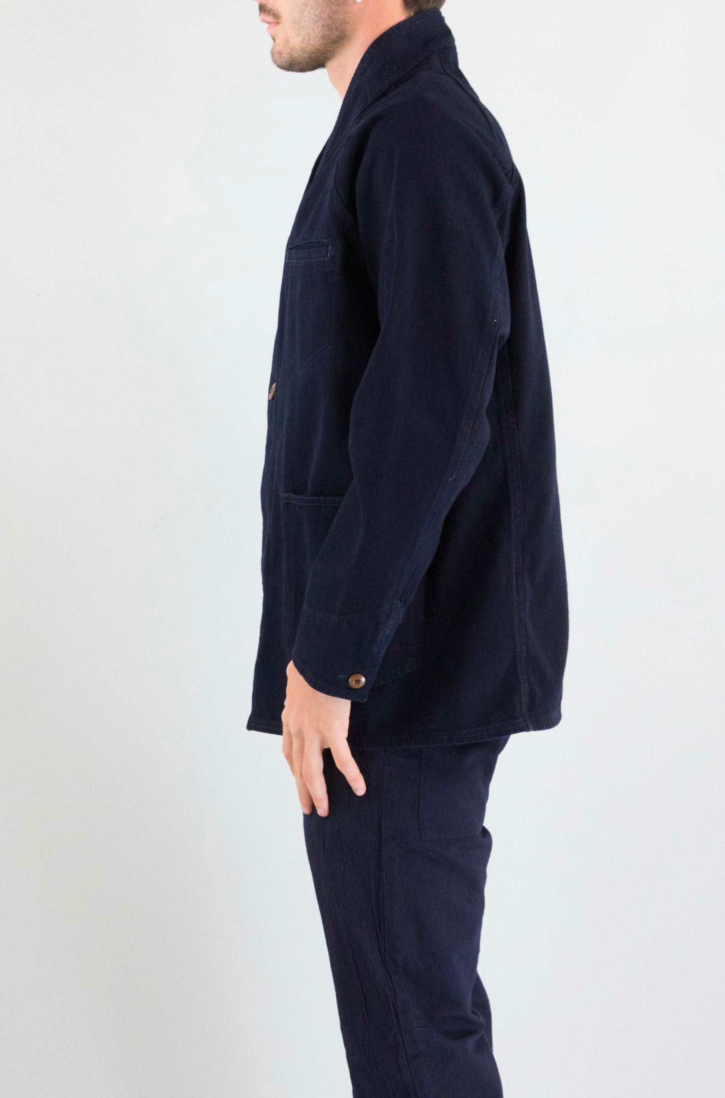 Giubbotto Tela Cruda Blu da Uomo tnjg0004 de0062a kimono