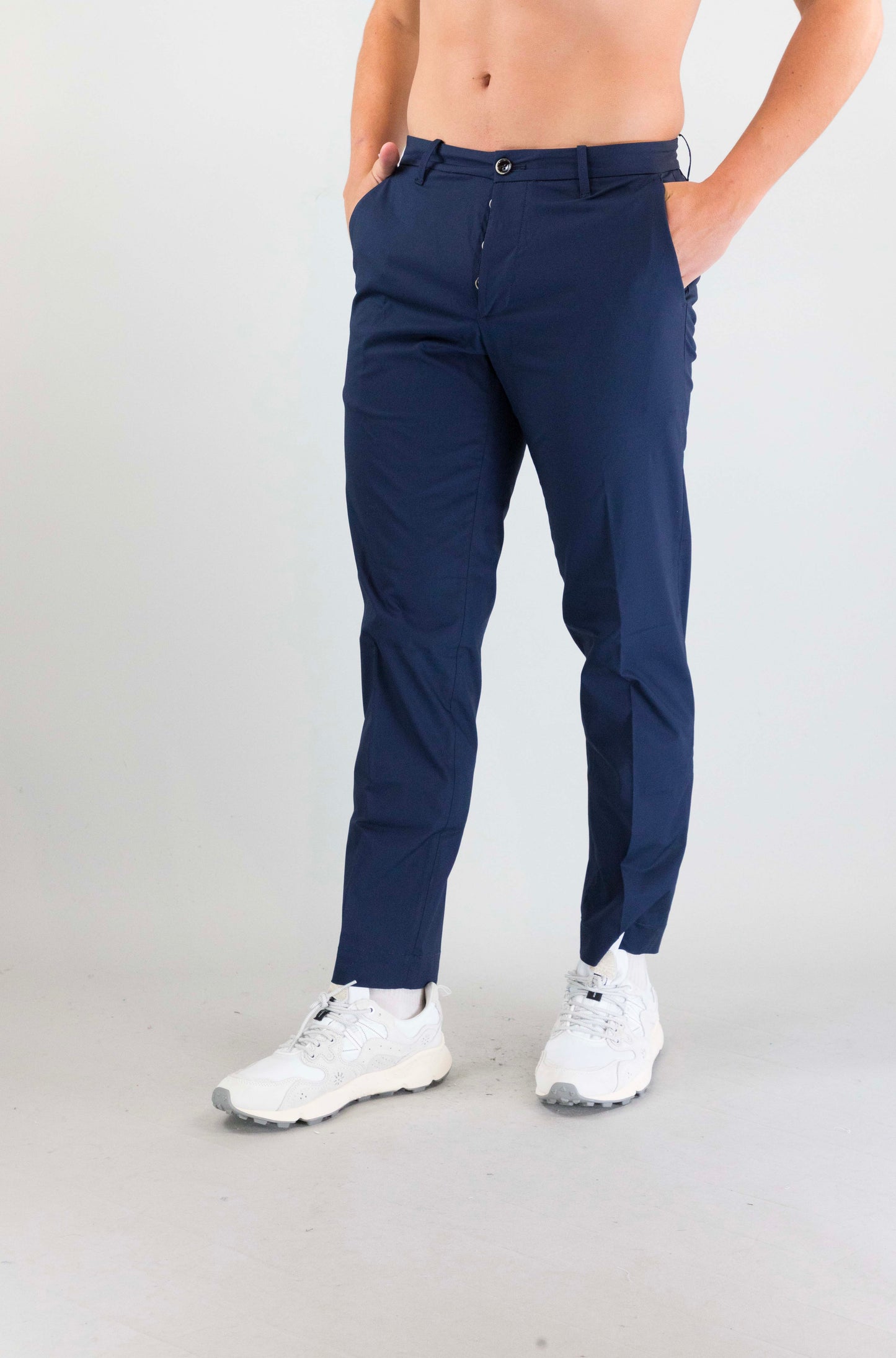 Pantalone Nine In The Morning Navy da Uomo gve69 giove piatto
